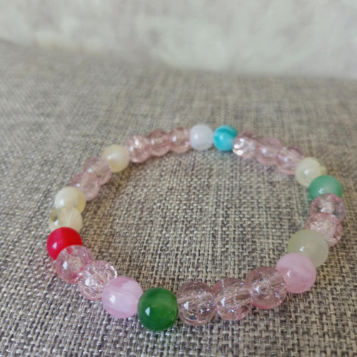 Náramek růžový křišťál — foto 2
