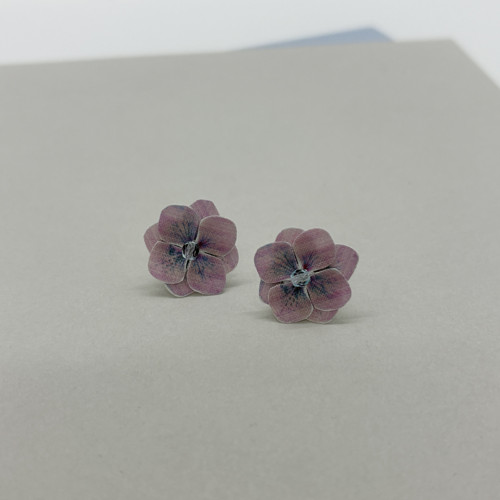 Náušnice puzety Hortenzie Piccola Rosa e Blu — foto 2