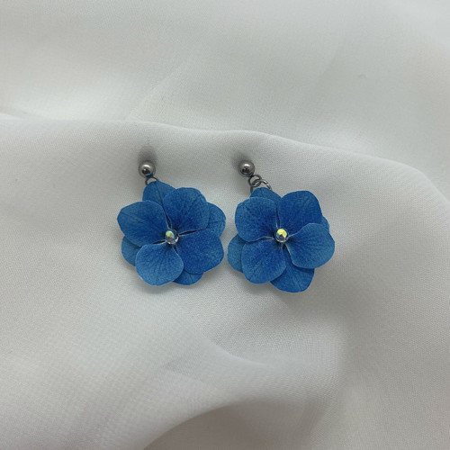 Náušnice s kuličkou Hortenzie Blu — foto 2