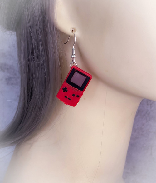 Náušnice Gameboy červené — foto 2