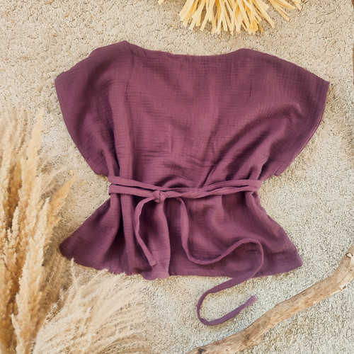 Mušelínový top Mae / Purple — foto 2