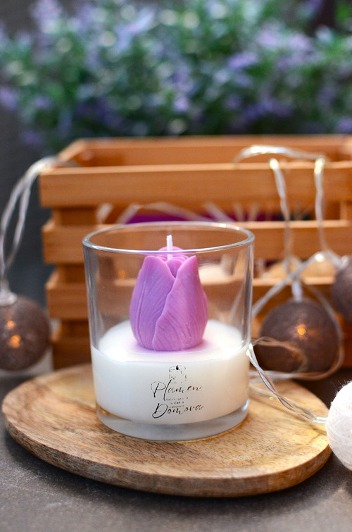 Tulipánová sójová svíčka — foto 5