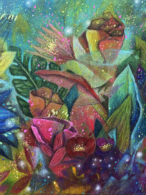 Magická zahrada- 40x40cm — foto 3