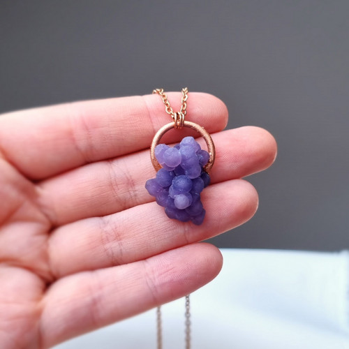 Hroznový ,,grape" chalcedon - šperk/náhrdelník — foto 3