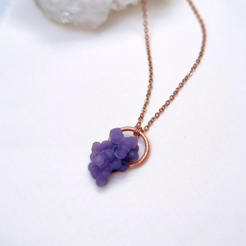 Hroznový ,,grape" chalcedon - šperk/náhrdelník — foto 2