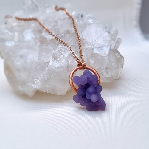 Hroznový ,,grape" chalcedon - šperk/náhrdelník — foto 6