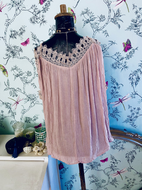 Halenka boho powder pink — foto 4