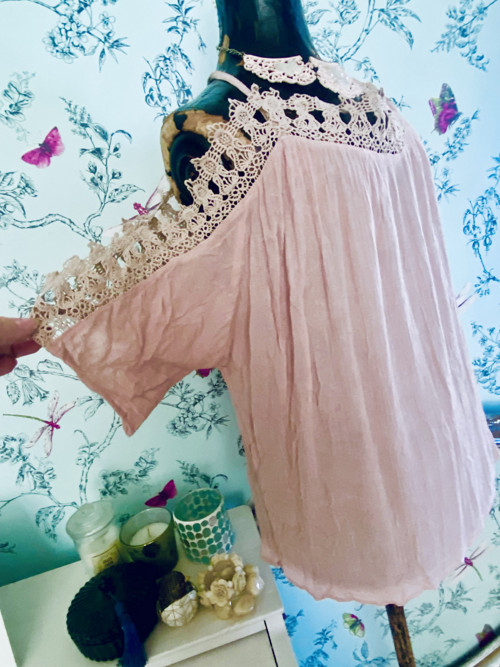 Halenka boho powder pink — foto 3