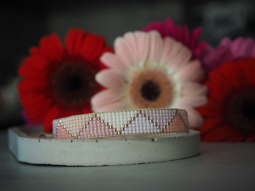 Miyuki tkaný náramek "Pastel Triangles" — foto 3