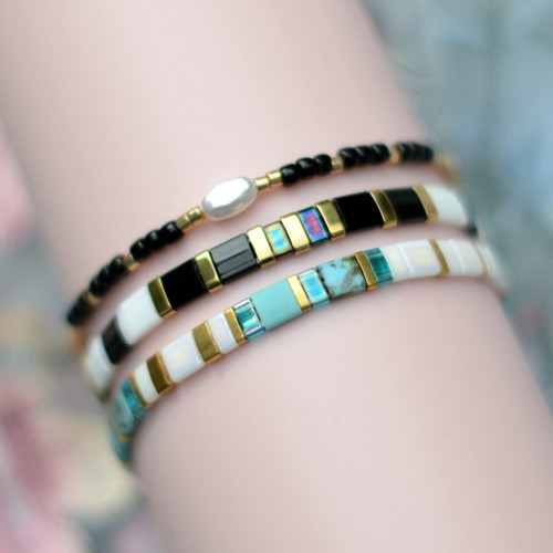 Sada 3 náramků Miyuki v boho stylu — foto 2