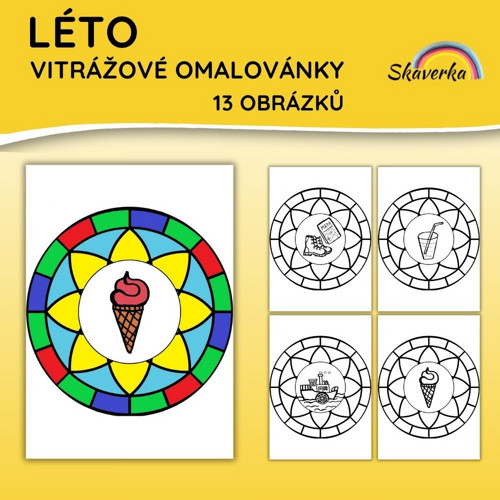 VITRÁŽOVÉ OMALOVÁNKY - Léto (pdf) — foto 2