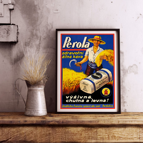 Vintage plakát Perola zdravotní žitná káva — foto 4