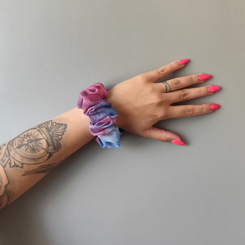 Scrunchie gumička Malinová L — foto 3