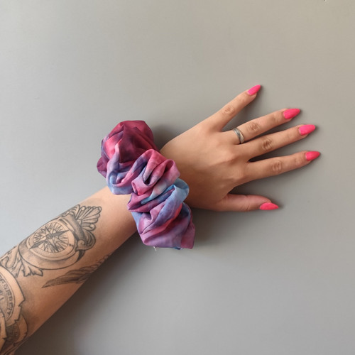 Scrunchie gumička Malinová XXL — foto 2