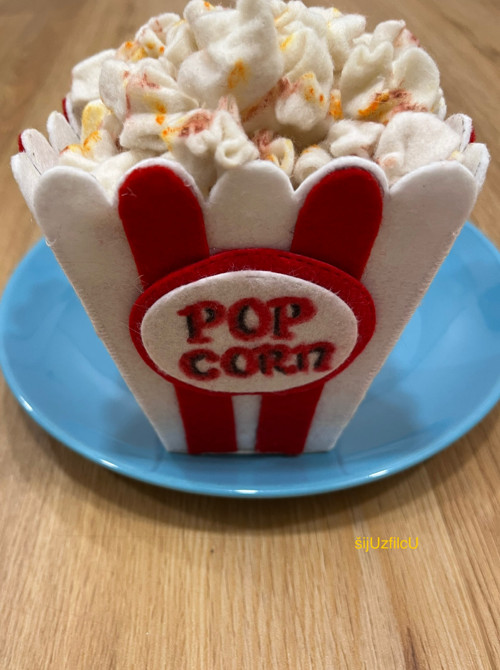 Hračka z filcu do kuchyňky - POP CORN — foto 3