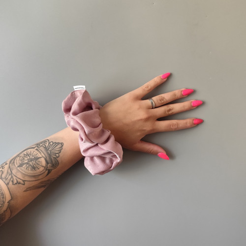 Scrunchie gumička starorůžová XXL — foto 3