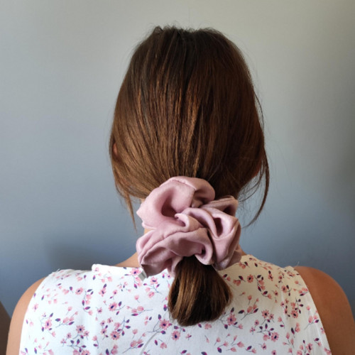 Scrunchie gumička starorůžová XXL — foto 4