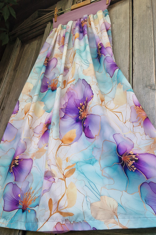 Inkoustové květy maxi ... silky — foto 4