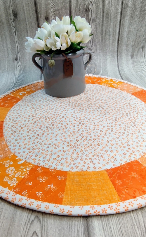 Patchworková dečka Orange 42 cm — foto 4
