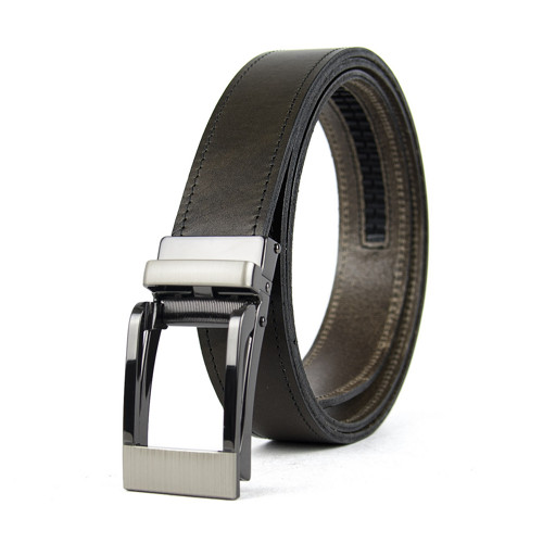 Kožený opasok, 3cm, automatická pracka - TITANIUM — foto 6