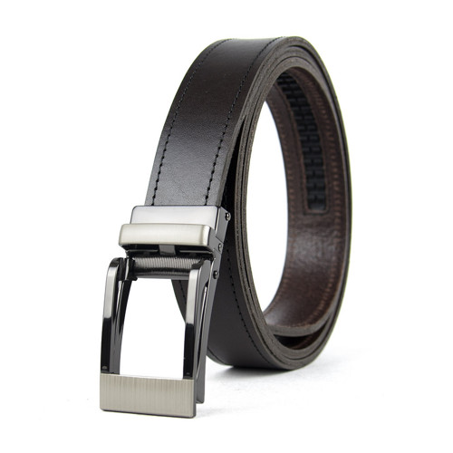 Kožený opasok, 3cm, automatická pracka - TITANIUM — foto 5
