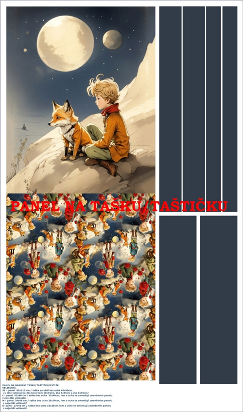 Panel na tašku/taštičku - bavlna XL — foto 2