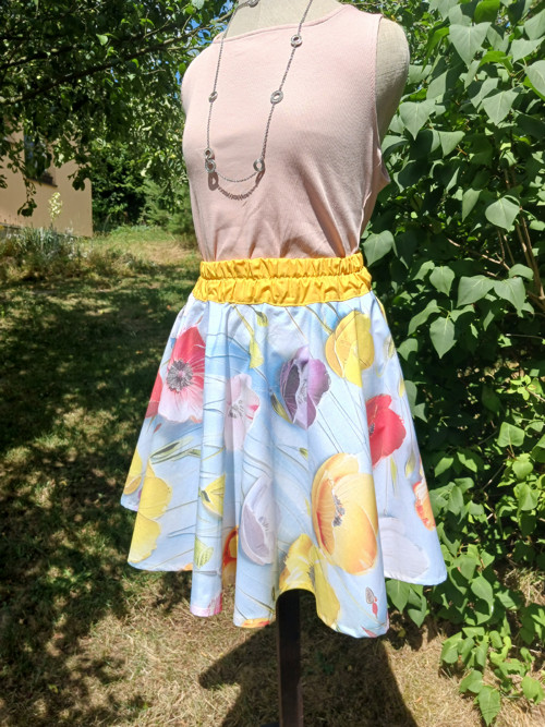 Sukně kolová s vlčími máky 1 — foto 3