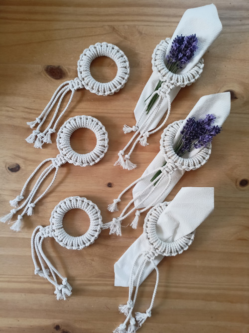 Boho drhané kroužky na ubrousky.. — foto 3