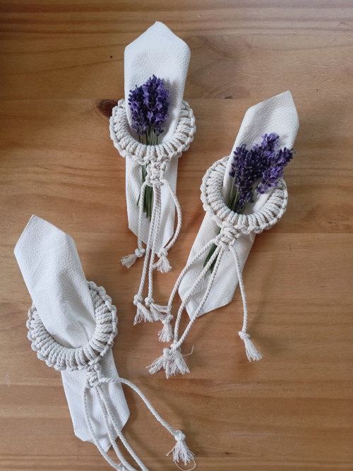 Boho drhané kroužky na ubrousky.. — foto 4