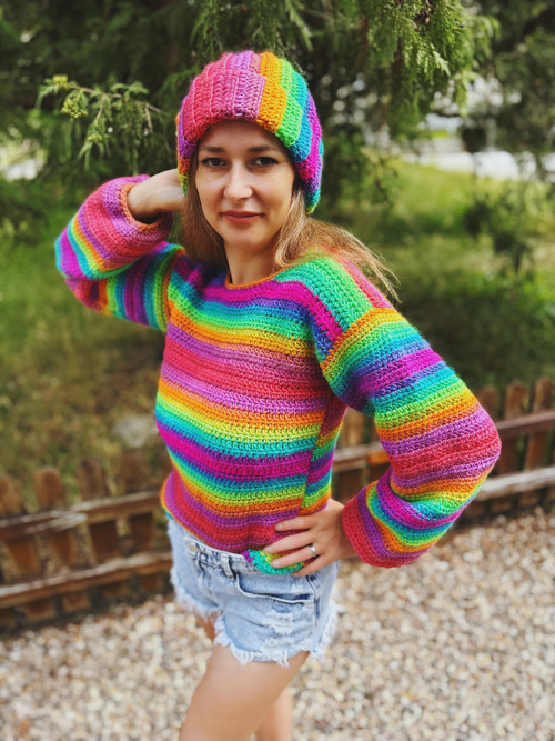 Ombré chunky čepka SKLADEM — foto 3