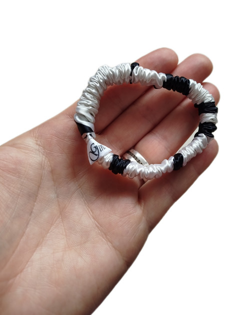 Saténová scrunchie EXTRA slim- MONIKA — foto 2