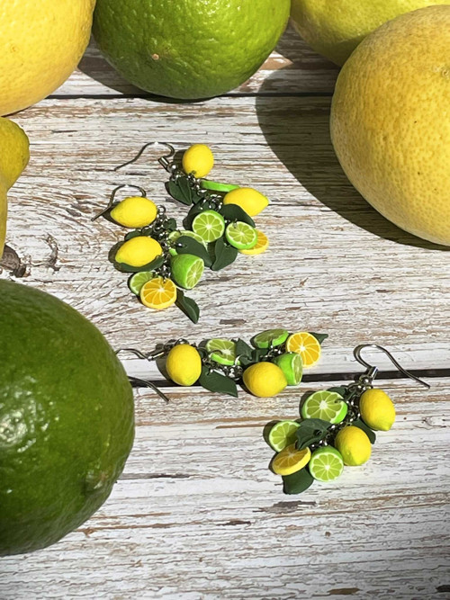Náušnice citrony a limety — foto 4