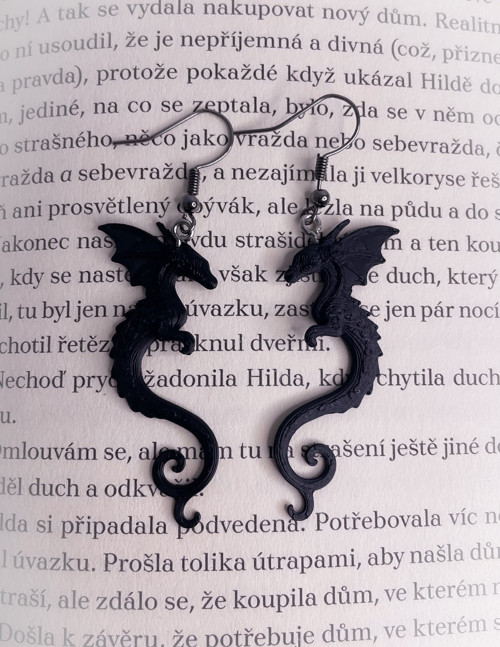 Náušnice Draci černí — foto 3