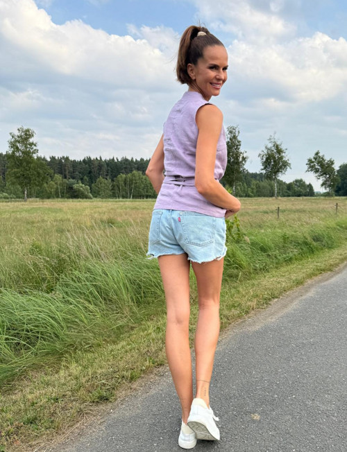 Lněný top ROBIN — foto 2