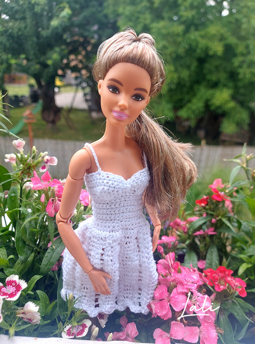Háčkované šatičky pro Barbie Made to move 1. — foto 3