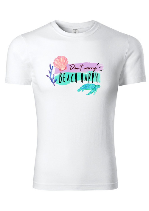 Dětské tričko "Don't Worry Beach Happy & Turtle" — foto 2