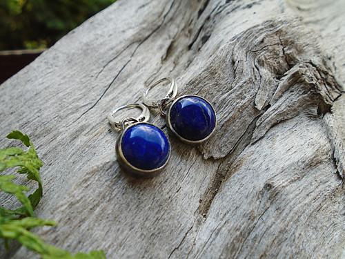 Strieborné náušnice Ag925 Lapis Lazuli — foto 4