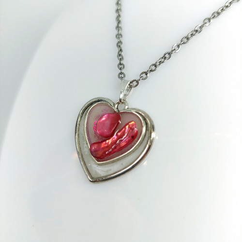 Srdce s perletí a třpytkami Romantic /25132/ — foto 4