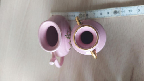 Růžový porcelán sada 2 ks — foto 2
