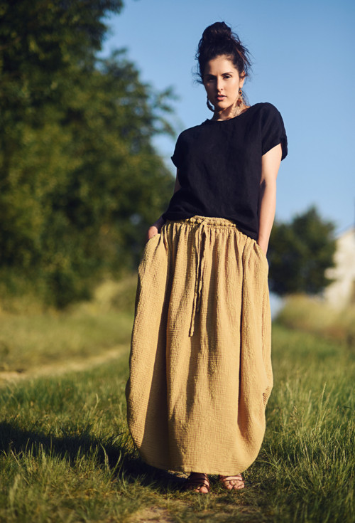 Lněná halenka černá — foto 5