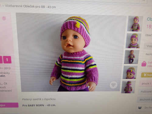 VÝPRODEJ-oblečky pro BB-43 cm — foto 3