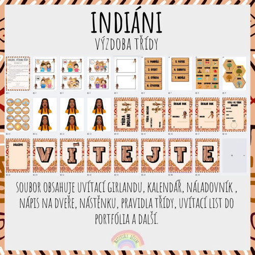 Indiáni, výzdoba třídy — foto 2