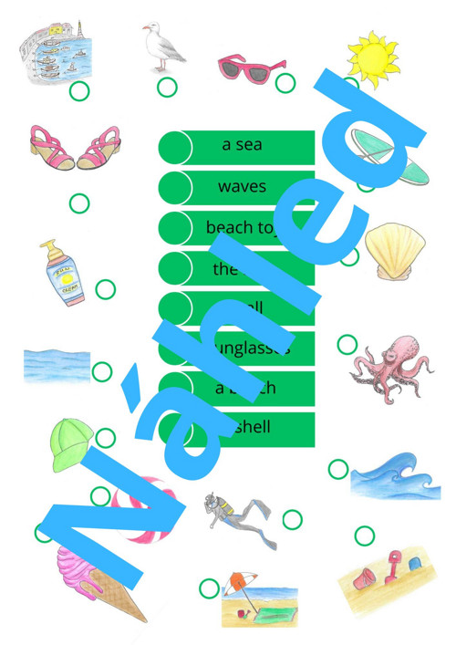 Summer on the beach - flashcards a spojovačky — foto 4