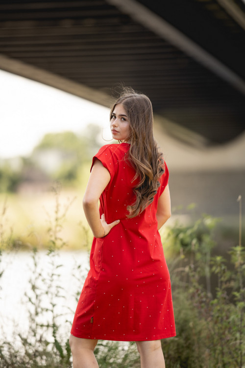 Šaty IREN puntík na červené — foto 6