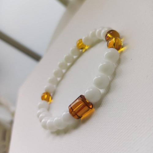 Náramek chalcedon a sklo — foto 2