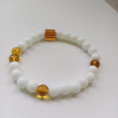 Náramek chalcedon a sklo — foto 3