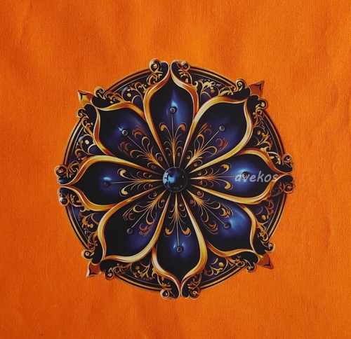 Pytlík 36 x 40 cm - Mandala modrá — foto 2