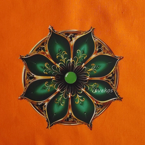 Pytlík 36 x 40 cm - Mandala zelená — foto 2