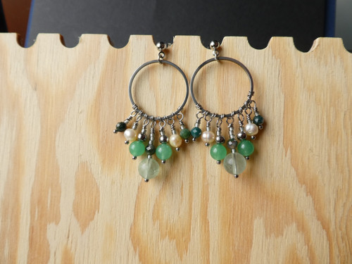 Náušnice RingO fluorit+aventurín — foto 2