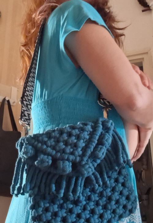 Boho kabelka s textilním popruhem — foto 4